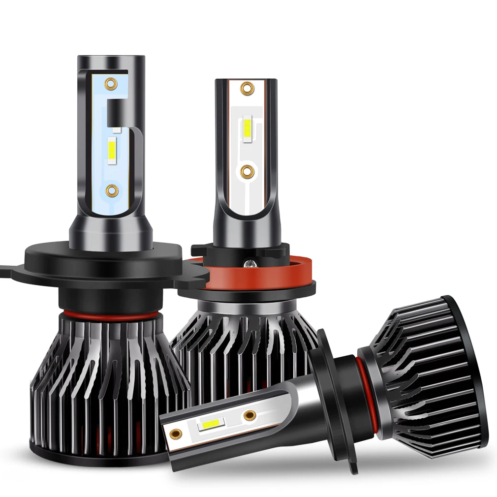 Mini H4 H7 LED Bulb Car Headlight H1 H3 H8 H11 Led 9005 HB3 9006 HB4 12000LM 6000K White Auto Fog Lights Headlamp High Low Beam