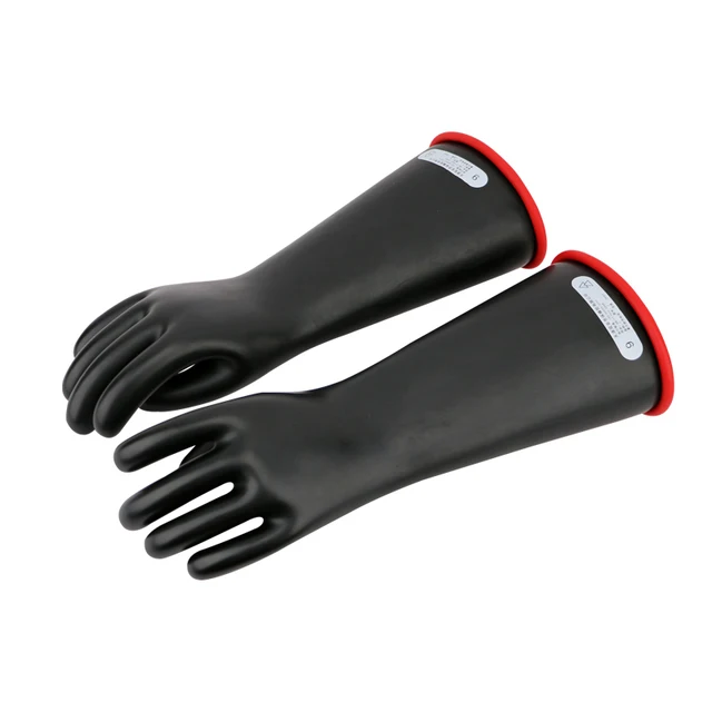 Long High Voltage Class 1 Electric Worker Safety Hand Protection Latex Rubber Insulating Gloves