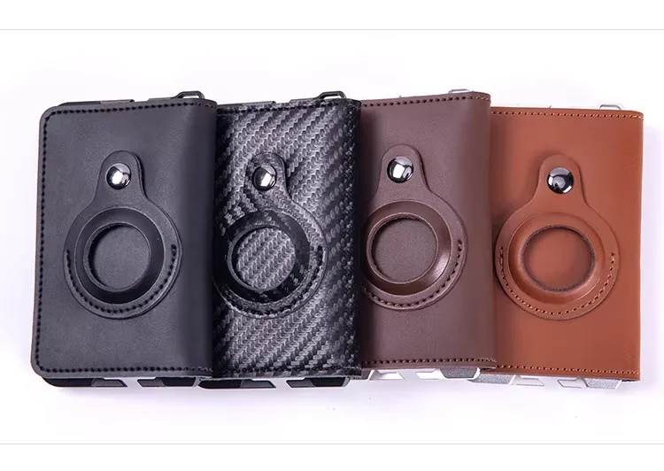 Aluminum Metal RFID Blocking Wallets Women Money Clip Multicard Smart Wallets For Men