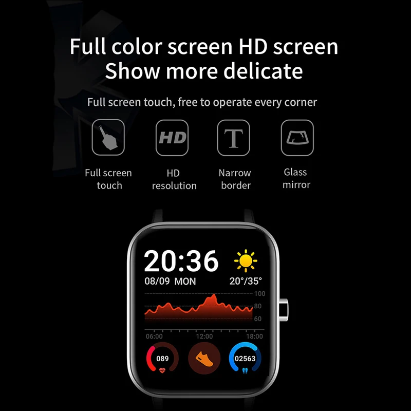Hot selling new 1.54 inch full touch screen H10 smart watch sports fitness heart rate blood pressure IP67 waterproof watch