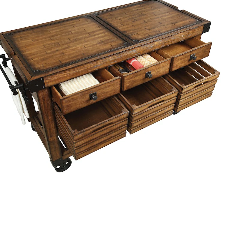 Modern Luxury Space Saving Furniture Home Wood Kitchen Islands & Carts Home Kitchen Cart