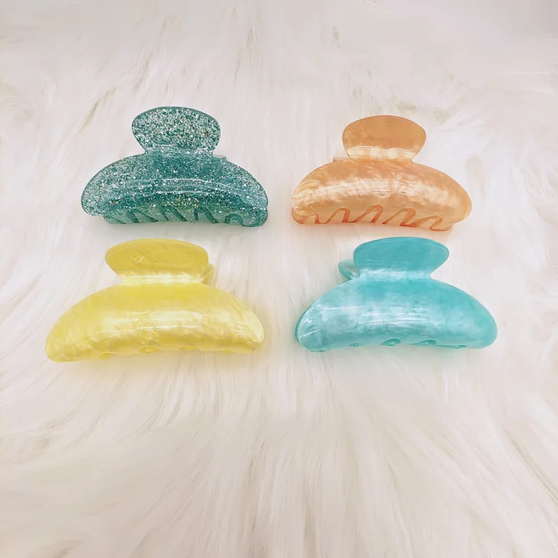 Colorful Barrettes Butterfly Shape French Design Hair Clips Fashion Large Acrylic Hair Claw Clips for Women
