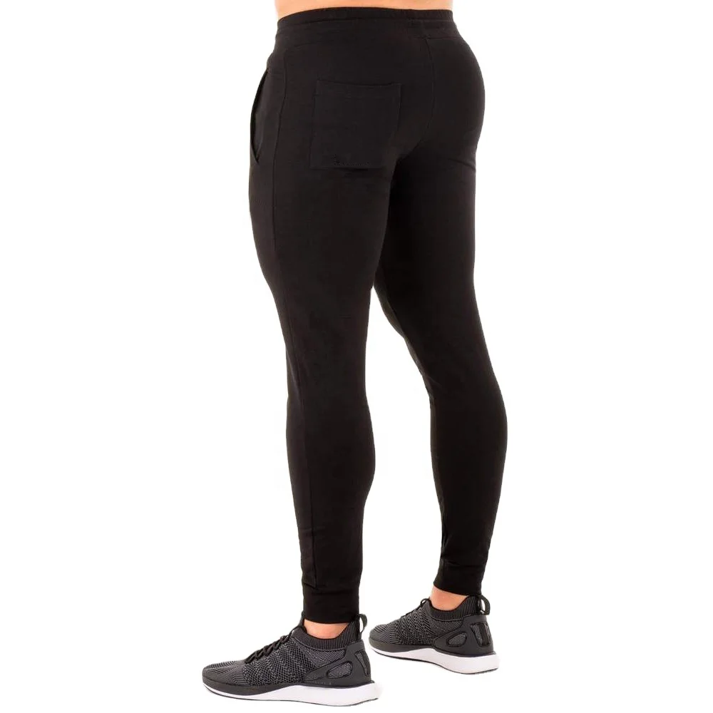 Custom Mens Cotton Athletic Fitness Skinny Printed Essentials Male Tapered Gym Jogger Pants Workout Trackpants