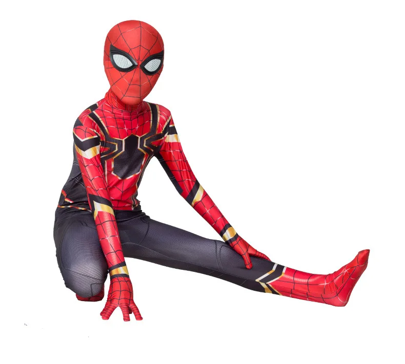 Spiderman Cosplay Children Disfraz De Spider Man Suit Fancy Jumpsuit Spandex 3D Cosplay Clothing Red Spiderman Costume For Kids
