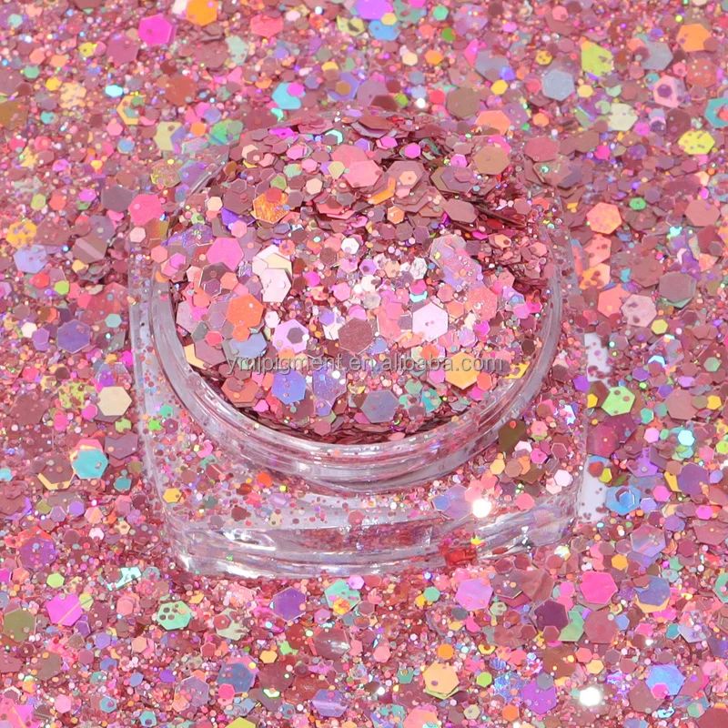 Super Shiny Wholesale Holographic Chunky Glitter Powder For Craft Epoxy Resin