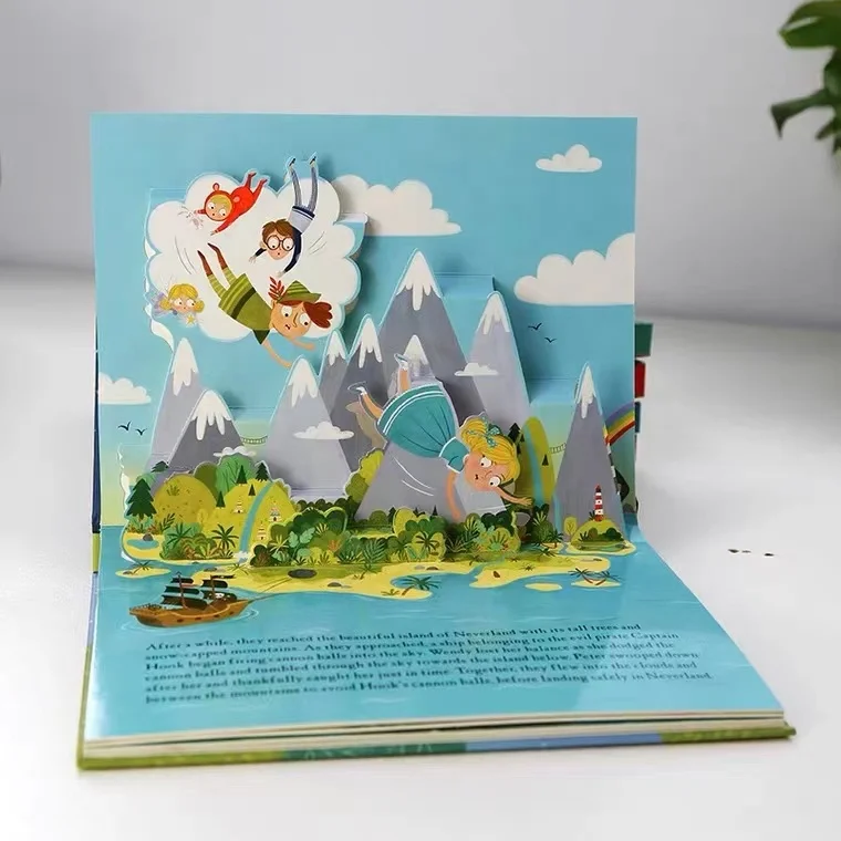 English Story Board Book Printing  Book  Custom Printing On Demand  For Kids Pop Up Story Books