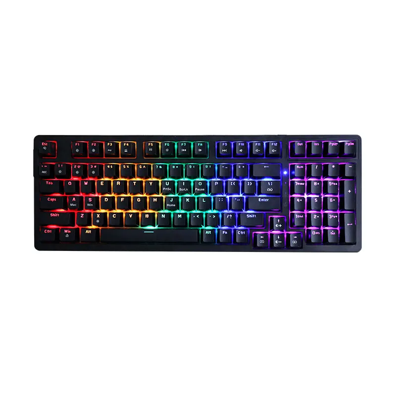Изготовленный на заказ Заводской дизайн RGB подсветка 100 клавиш Проводная игровая клавиатура с функцией Hotswap