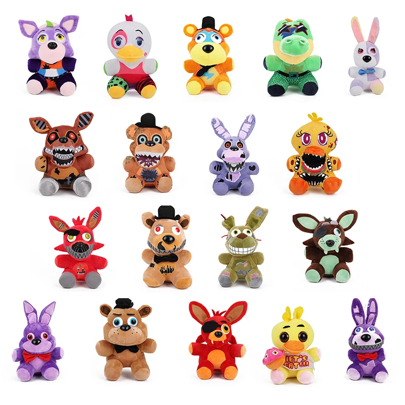 Drop-shipping Five Nights at Freddy Pendant Keychain FNAF Peluches Plush Stuffed FNAF Freddy Plush Toys