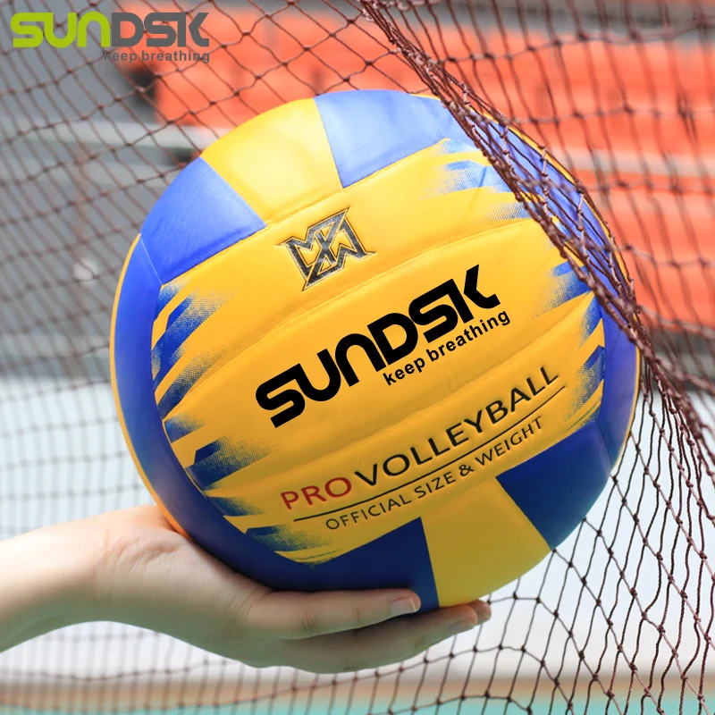 PU Leather Beach Match Balle De Volleyball Volleyball Balls Custom Machine Stitched Volleyball for Play Custom Logo