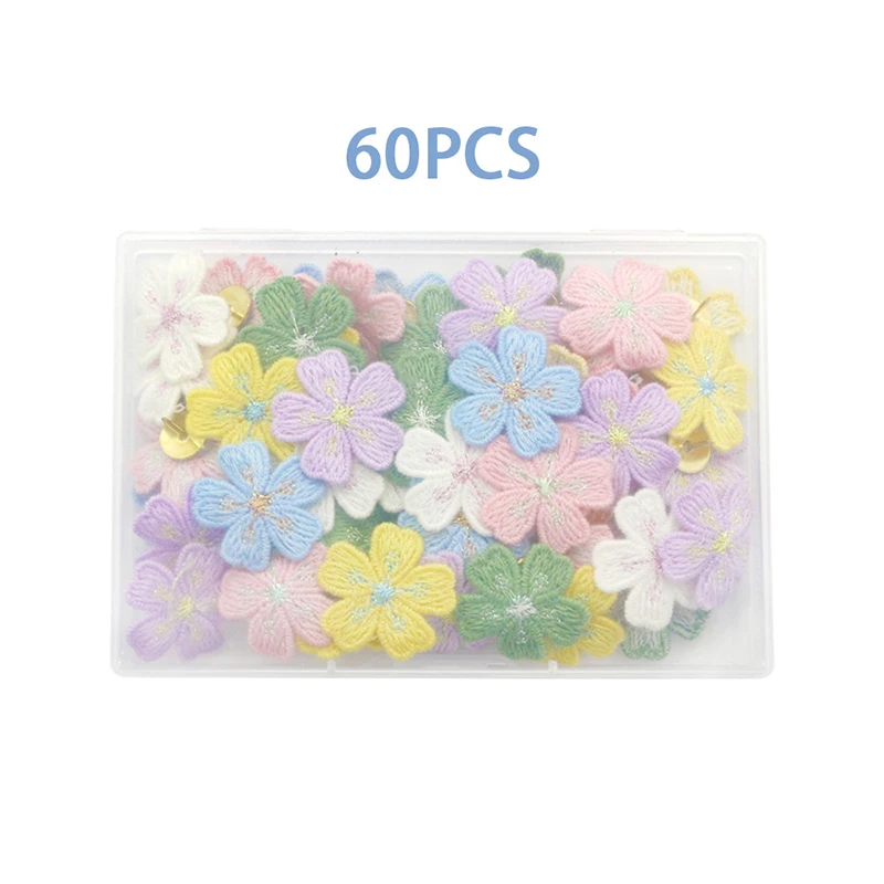 Wholesale 60pcs/box Golden Edge Embroidery Flower Pushpins Board Newspaper Decoration Diy Office File Fixed Flower Pins