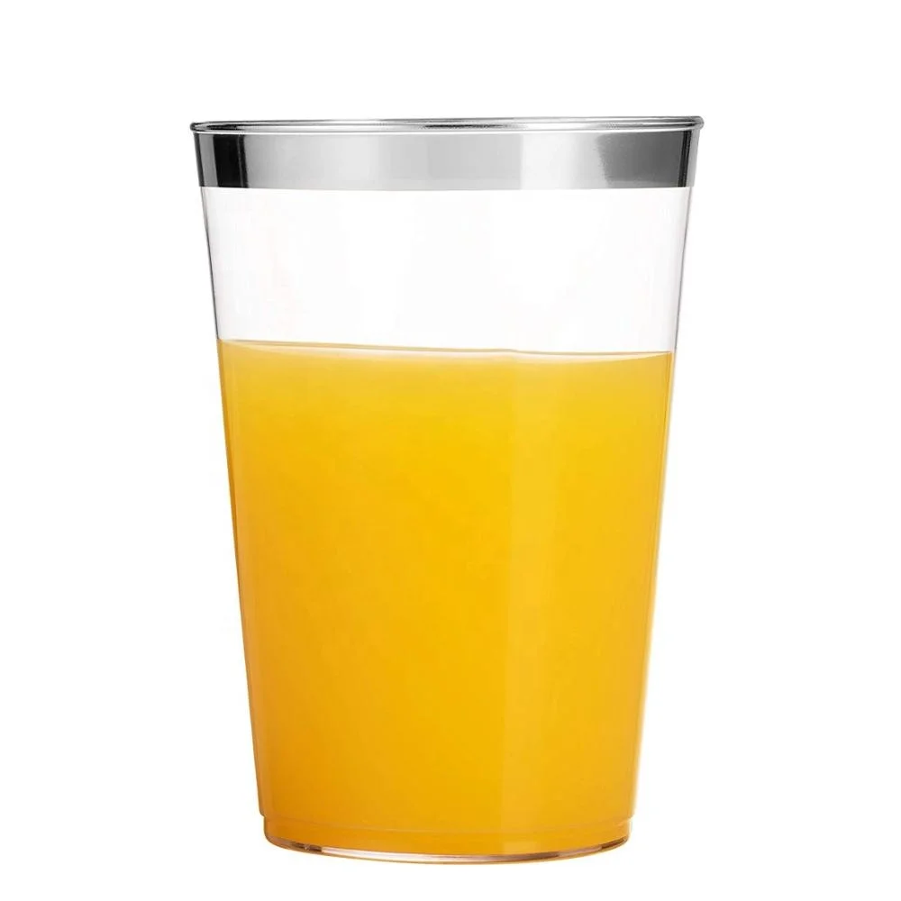 100PCS Gold Rose Gold Silver Plastic Tumblers Fancy Disposable Wedding Cups Disposable Wedding Cups