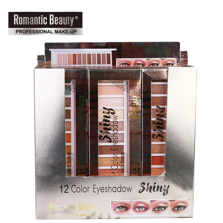 Романтическая красота, 12 цветов, тени для век, макияж глаз, водостойкая минеральная пудра, мерцающие тени для век, палитра для макияжа, косметика