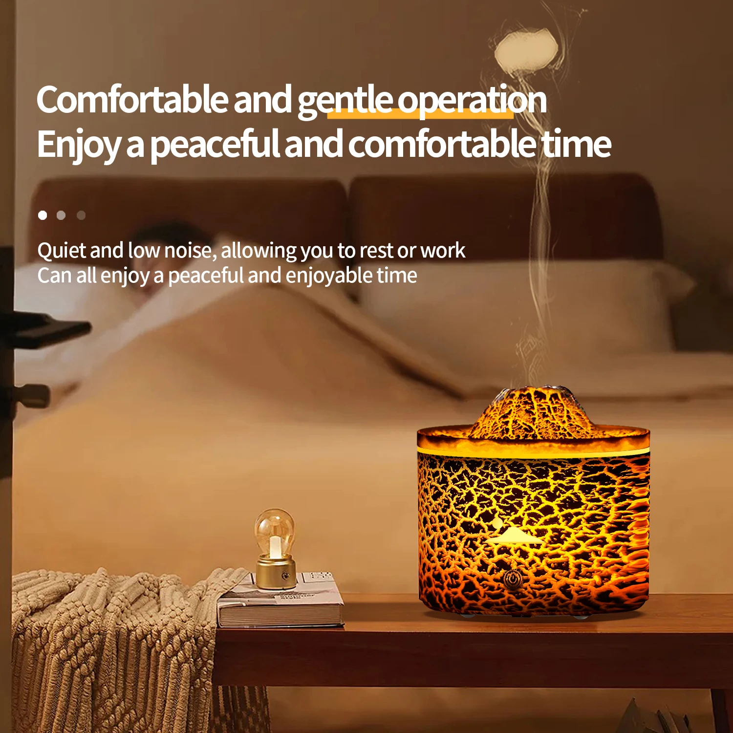 volcano Decorative Ultrasonic Diffuser Aroma  Fragrant Air Humidifier flame Essential Oil Diffuser