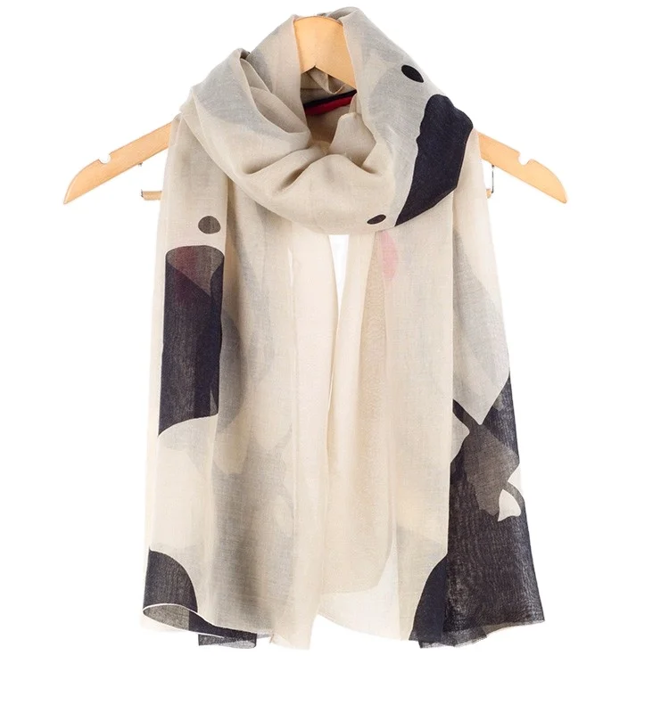 Rulan animal printed polyester fashion head scarf turban lady scarf