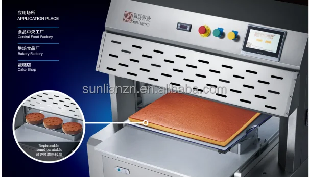 Sunlianzn Industry Frozen Musses Cheese Malay go Cantones Sponge Cake Portion Machine For Bakery Factory