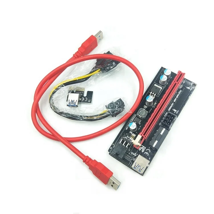 PCI E карта, видеокарта, Удлинительный кабель для GPU Ming, карта расширения с золотой головкой USB3.0