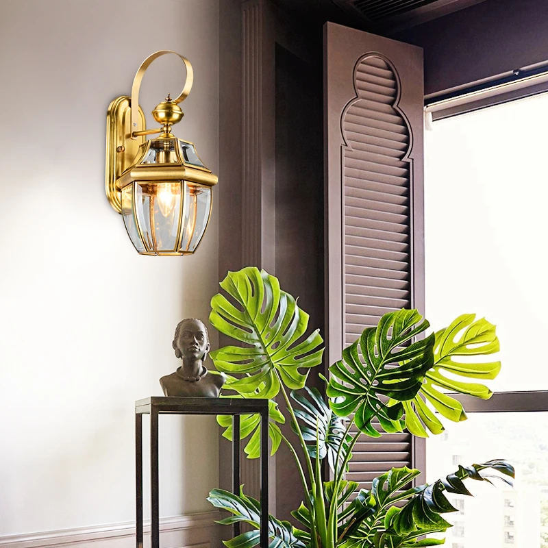 New high quality outdoor wall lights copper outdoor wall lamp vintage for outdoor wall lamp lighting led