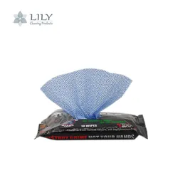 oem disposable wet wipes industrial heavy duty cleaning wipes clean oil/grease/oil paint canister rolled wipe