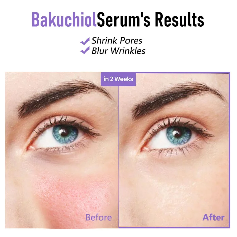 Pure organic skincare smooth anti aging reduce fine lines wrinkles firming collagen retino bakuchiol serum