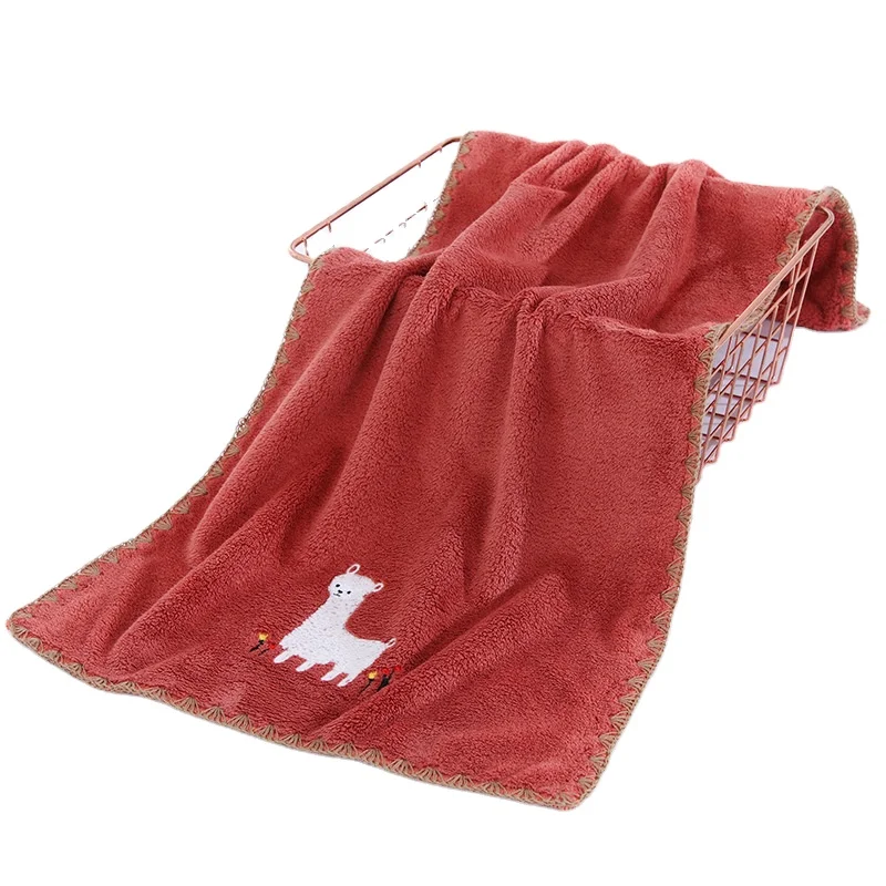 Fashion Cute Animal Pattern Bath Towel Soft and Comfortable Polyester Bath Towel for Children