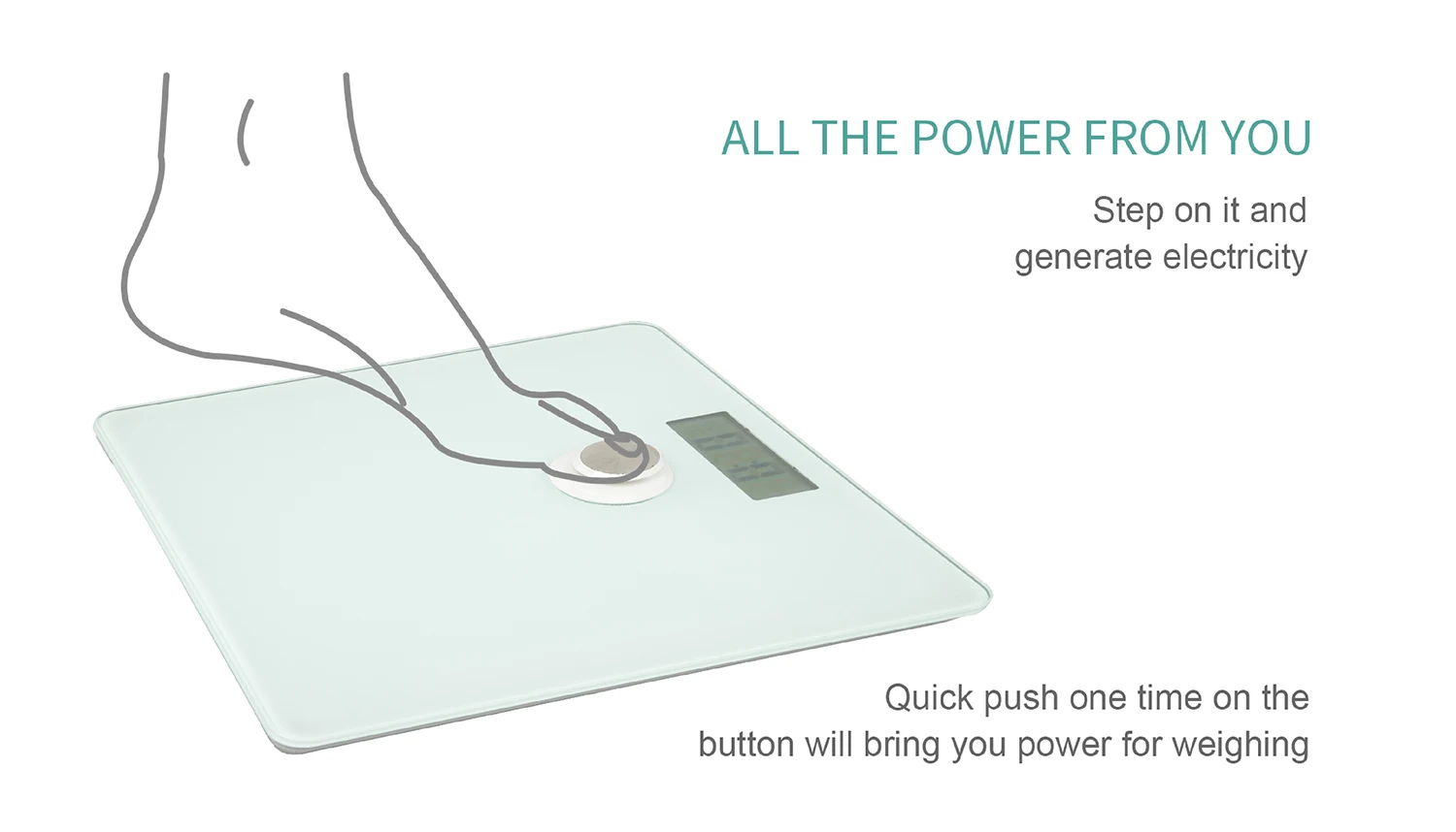 Oem Battery Free Self Powered Household Electronic Digital Body Weight Scales Bathroom Scale Weighing