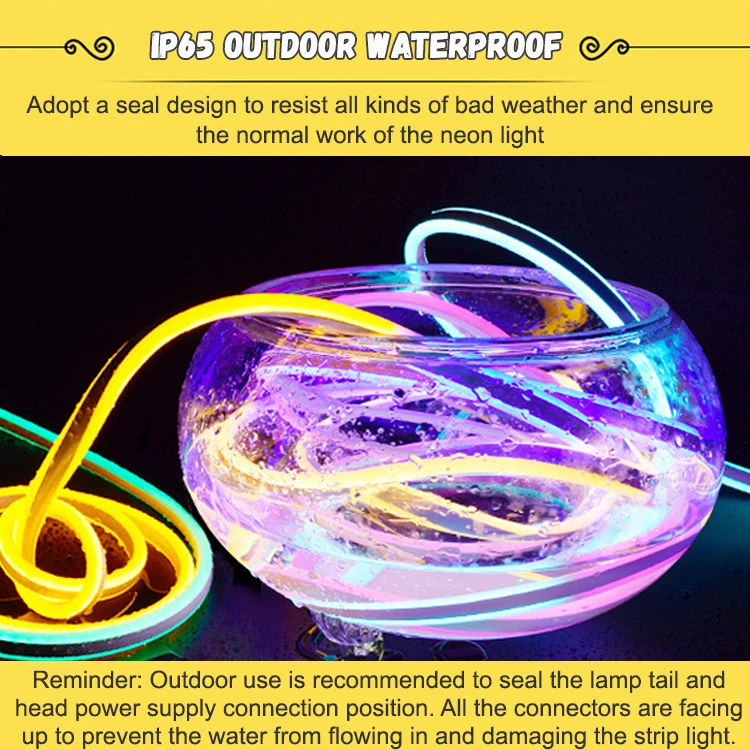 Led Neon Strip Light Flexible Led Light for Outdoor PVC IP67 Led Tubular Light 360 Degree Outdoor Neon Landscape