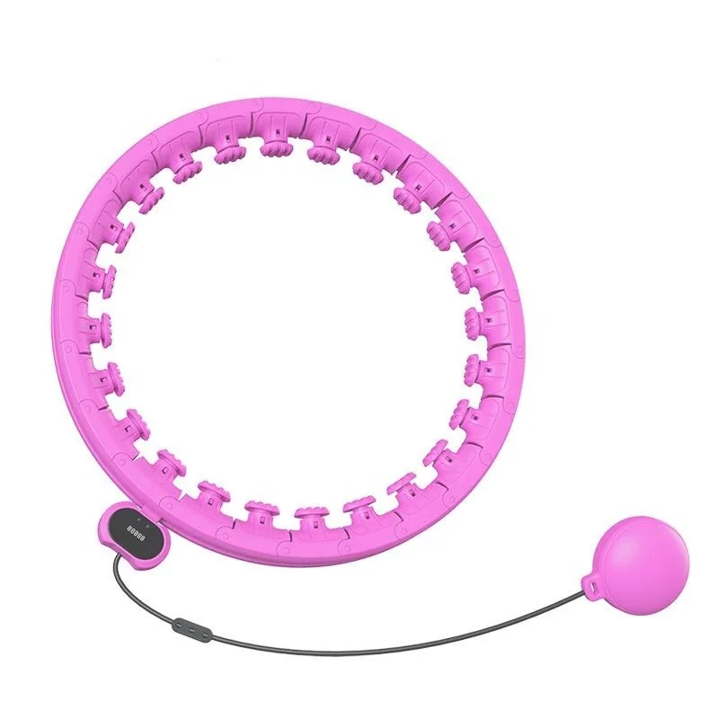 Smart Adults Adjustable Weighted Detachable Intelligent Hoola Ring  Fitness hoola hoop with Ball