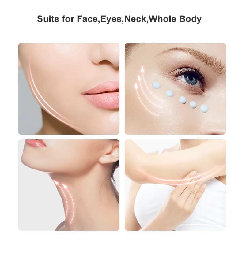 Портативный Ультразвуковой Электрический Ионный фотонный массажер для лица, машина для омоложения кожи