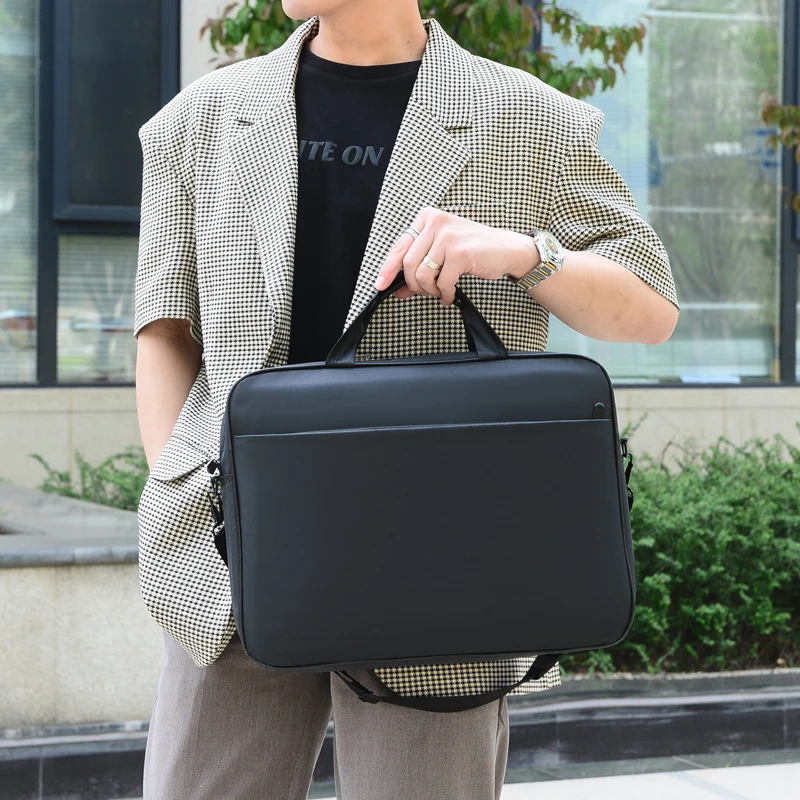 15.6 17 inch Large Size Plain Laptop Bag Shoulder Bag for Dell HP Lenovo Huawei Student Handbag