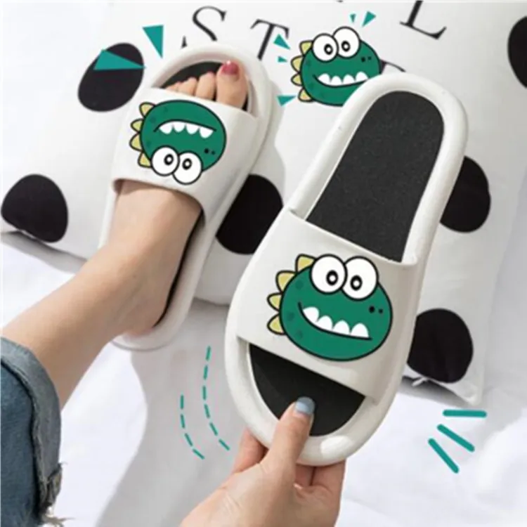 wholesale spring bedroom home outdoor one word drag flat heel  Fashion non-slip PVC thick sole summer slippers men and women
