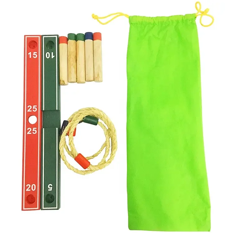 Educational Training Outdoor Garden Ring Toss Toys Wooden Ring Ring Game For Kids