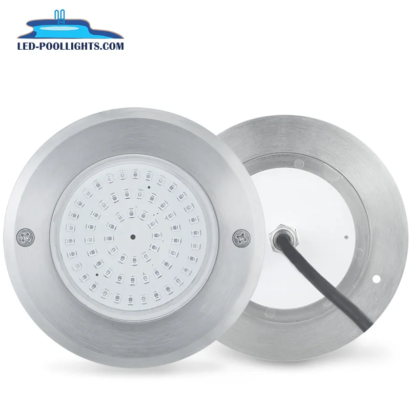 Easy installation Ip68 waterproof 12V Remote Control Flat Slim Resin Filled Pool Lamp Underwater Led Rgbw Swimming Pool Lights