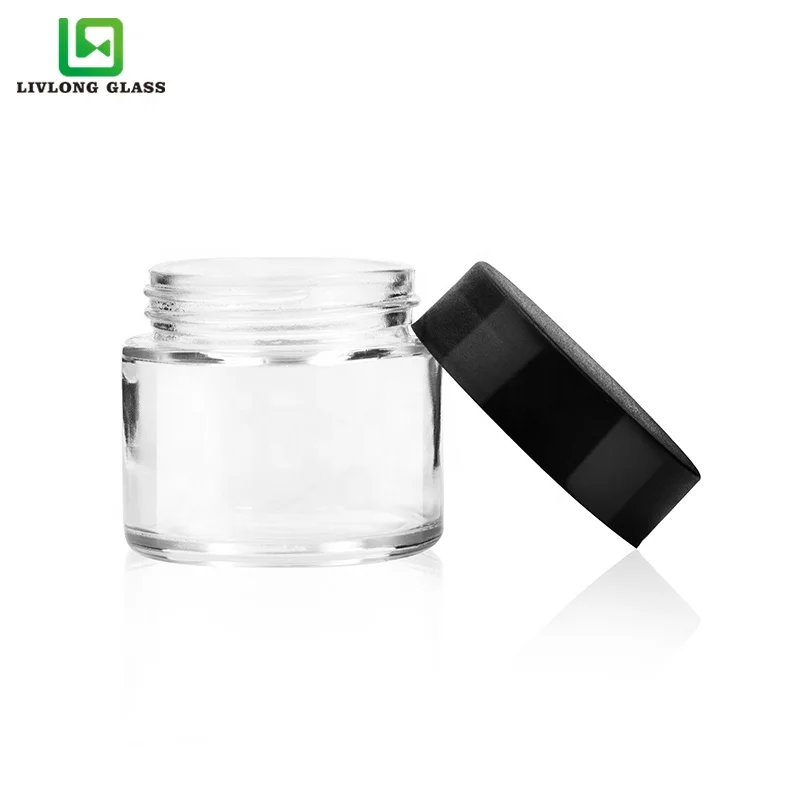 30ml 1 oz 30 dram empty child proof glass bottle for dry flower use with cr child resistant jars  double wall cover