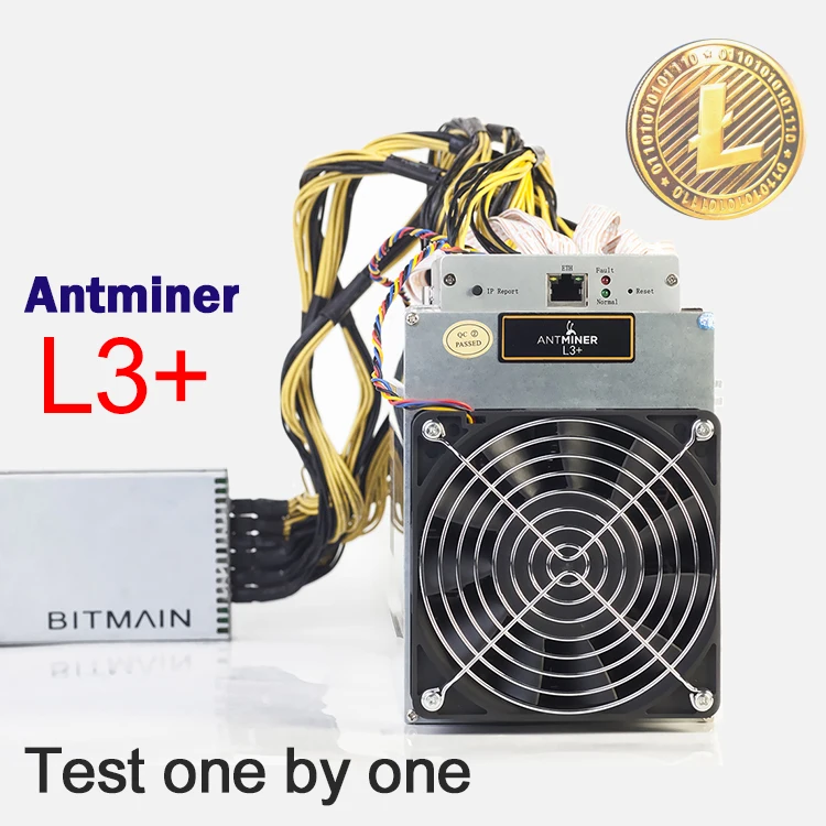 Antminer L3 + Майнер для биткоинов с системой майнинга асик, Майнер для биткоинов L3 504mh/s Scrypt Gpu, майнеры для блокировки блоков питания Bitmain Antminer L3 с блоком питания