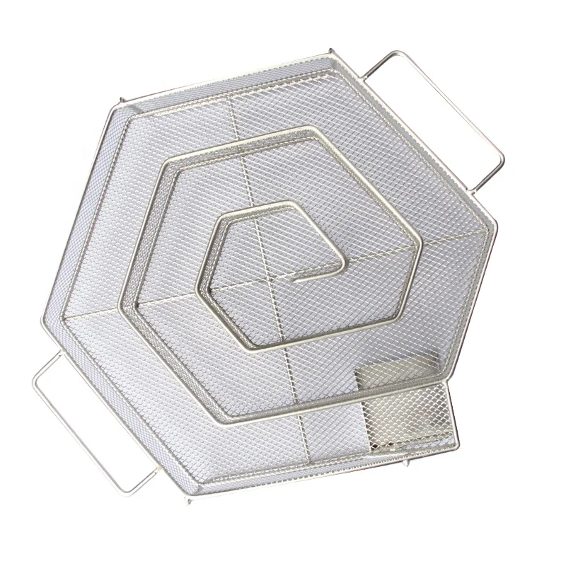 Outdoor stainless steel barbecue tool multi-family non-stick smoke grill grill net