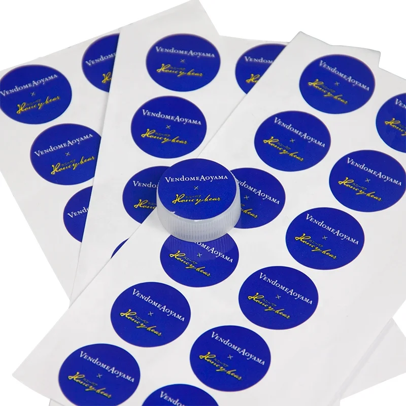 Custom Printed Logo Label For Packaging Vinyl Waterproof Round Sticker Sheet
