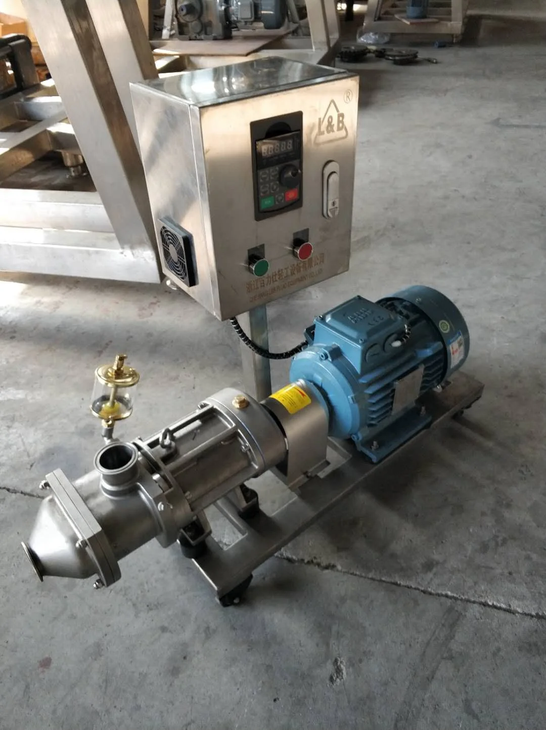 L&B factory sale stainless steel twin screw pump with ABB motor