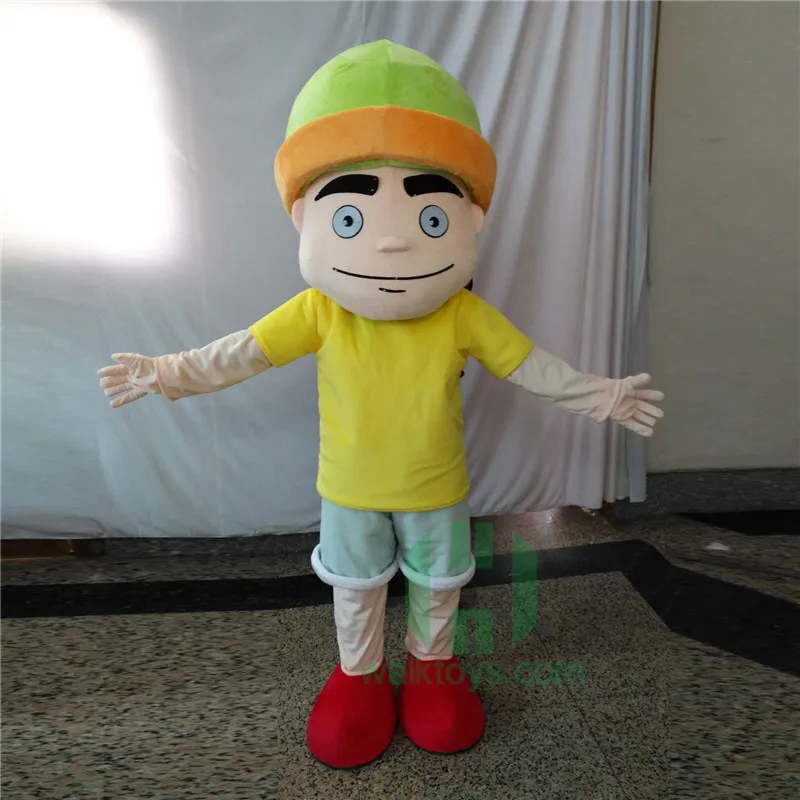 Custom Cartoon Boy Girl Mascot Costume XL Halloween Carnival Character Suit Helmet Printed EVA Holiday Promotion