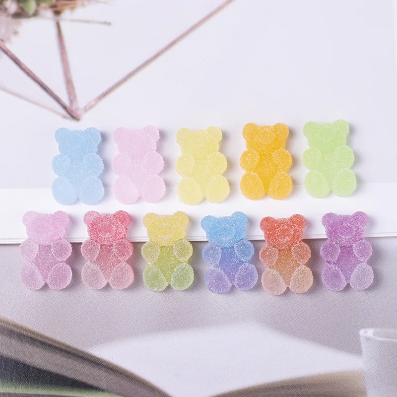 DIY Resin Accessories Cartoon Gummy Bear Gradient Jelly Mobile Phone Case Patch Hairpin Material
