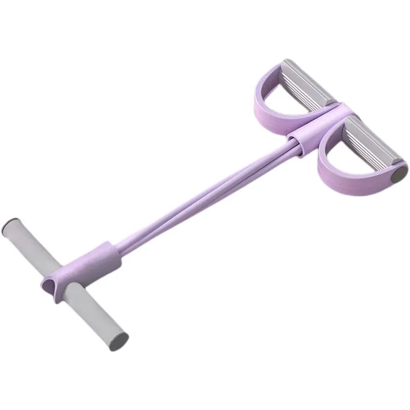Six Tube Pedal Tensioner Portable Resistance Band Sit Up Fitness Equipment Yoga Stretching Tummy Trimmer Pull Rope