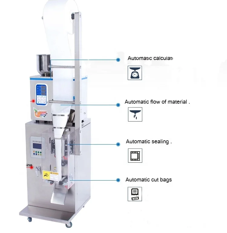 Automatic Tea Powder Coffee Nuts Weighing Filling Small Sachet Packing Machine Granular Multifunction Pouch Packing Machine