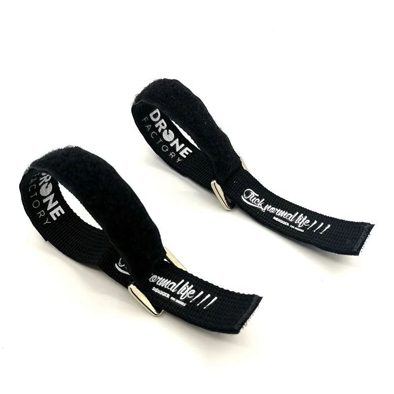 Custom Printed Metal Buckle Hook & Loop Webbing Strap
