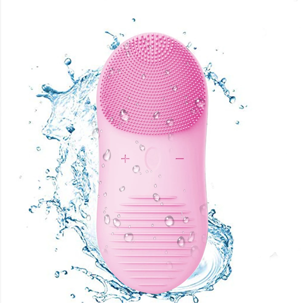 Wireless Charging Silicone Face Cleaner IPX7 Waterproof Two-Side Facial Brush for Skin Lifting