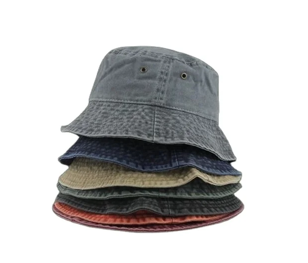 Хлопковая потертая Панама с логотипом на заказ шляпы Фишера винтажная