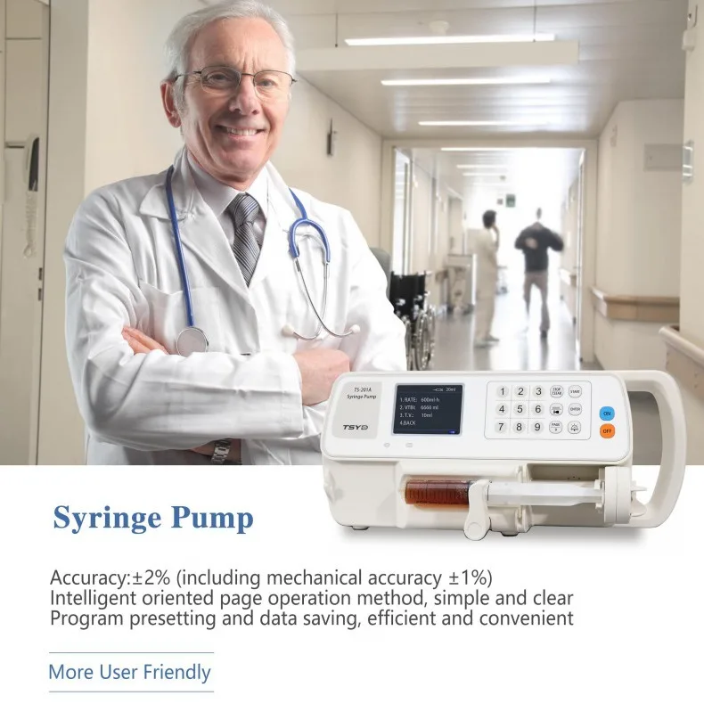 Best Selling Veterinary Automatic Single Channel Feeding Infusion Pump Lcd Display Medical Injection Syringe Pump
