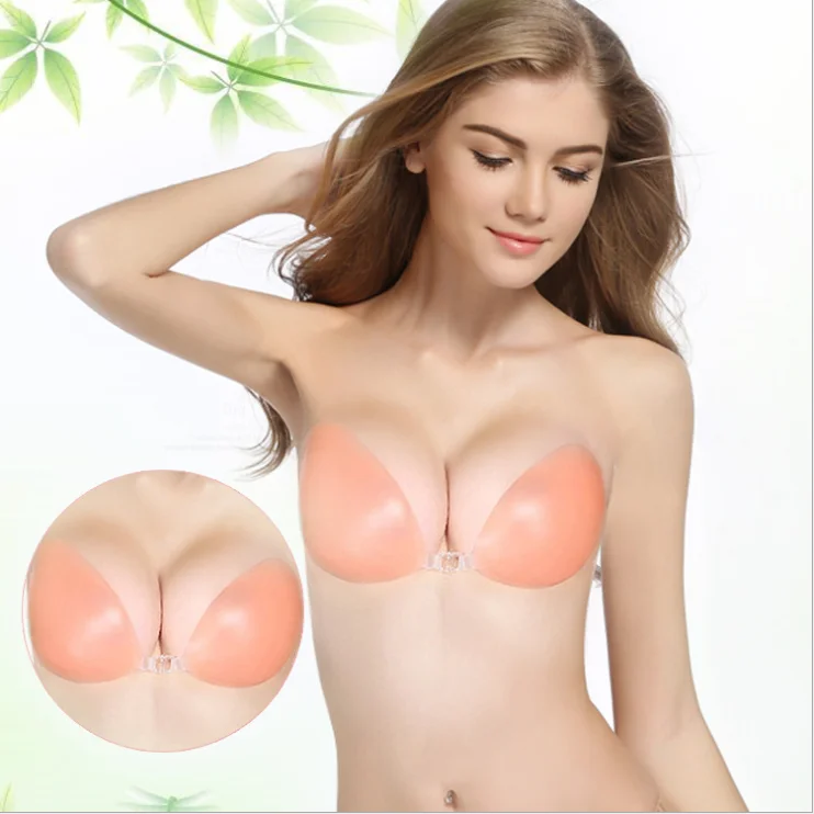 women beautiful breast stickers chest push up bra strapless mature hot sexy nude invisible backless silicone adhesive sticky bra