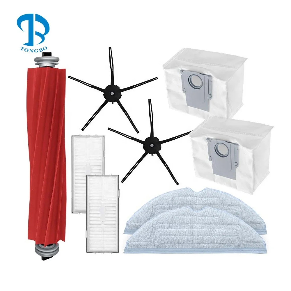 Roller Brush Edge Brush Hepa Filter Mop Cloth Dust Bag for Xiaomi Roborock S7 Max Ultra Xiaomi S7 Brush Robo Vac Cleaner Parts