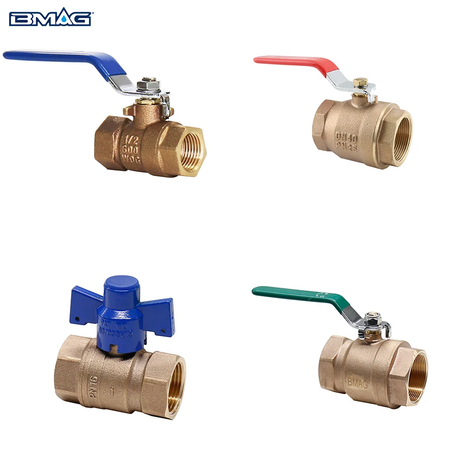 BMAG 1/2 -4 600 WOG Full Port Ball Valves Heavy-Duty Water Shut Off Valve Bronze Body Ball Valve