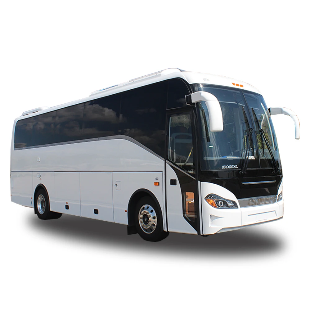 Hot selling JXK6900 Coach Bus in modern and stylish design with front windshield and defroster in big luggage compartment design