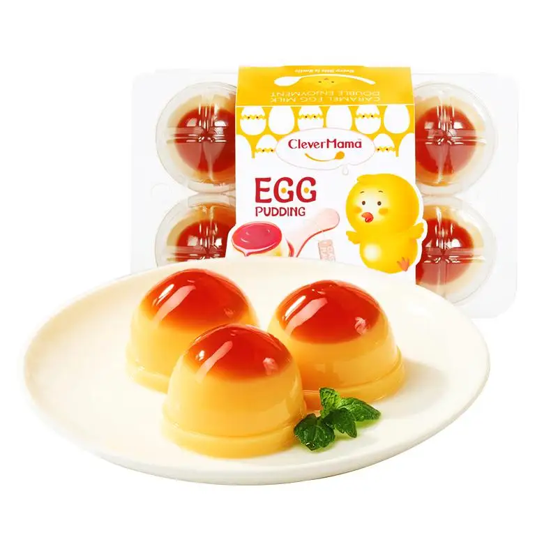 Clever Mama 230g Wholesale Boxed Low Fat Zero Gelatin Wholesale Halal Egg Konjac Jelly Pudding